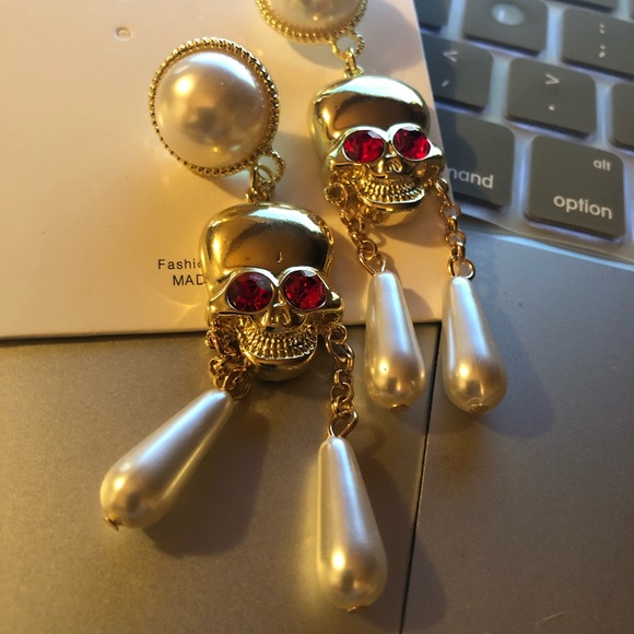 Skull Earrings Funky - Picture 2 of 5
